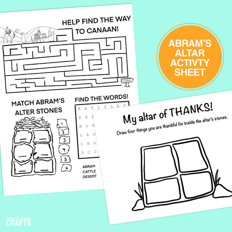 abrams altar activity sheet