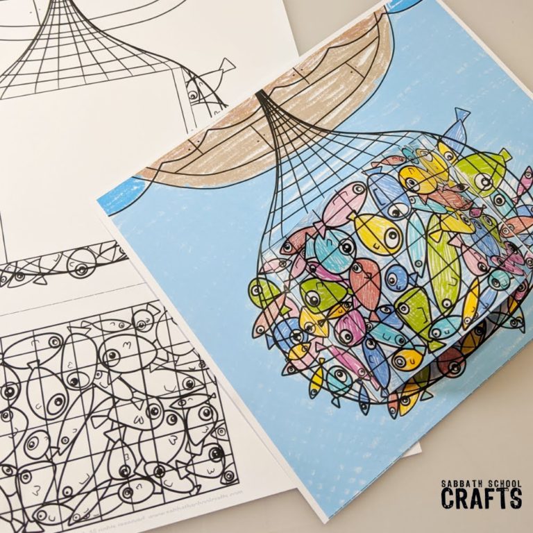 bible craft for kids a net full of fish4