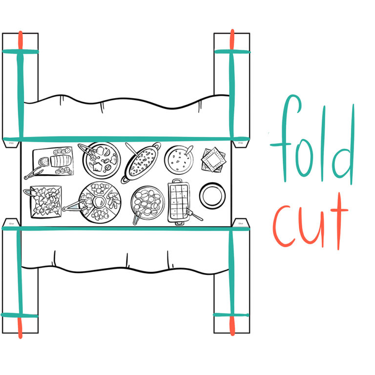 cutting and folding guide for craft