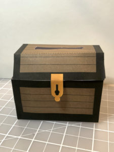 Photo of a paper wooden chest