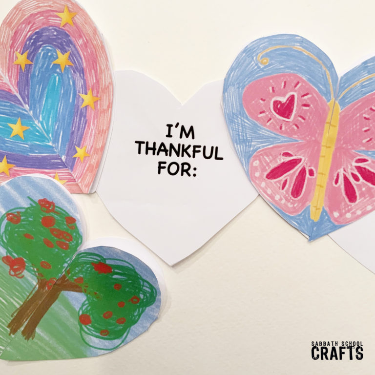 Photo of a craft and thankfulness for kids